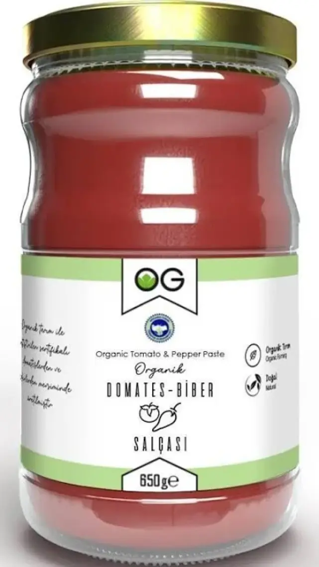 OG natural Organik Karışık Domates-Biber Salçası 650 Gr
