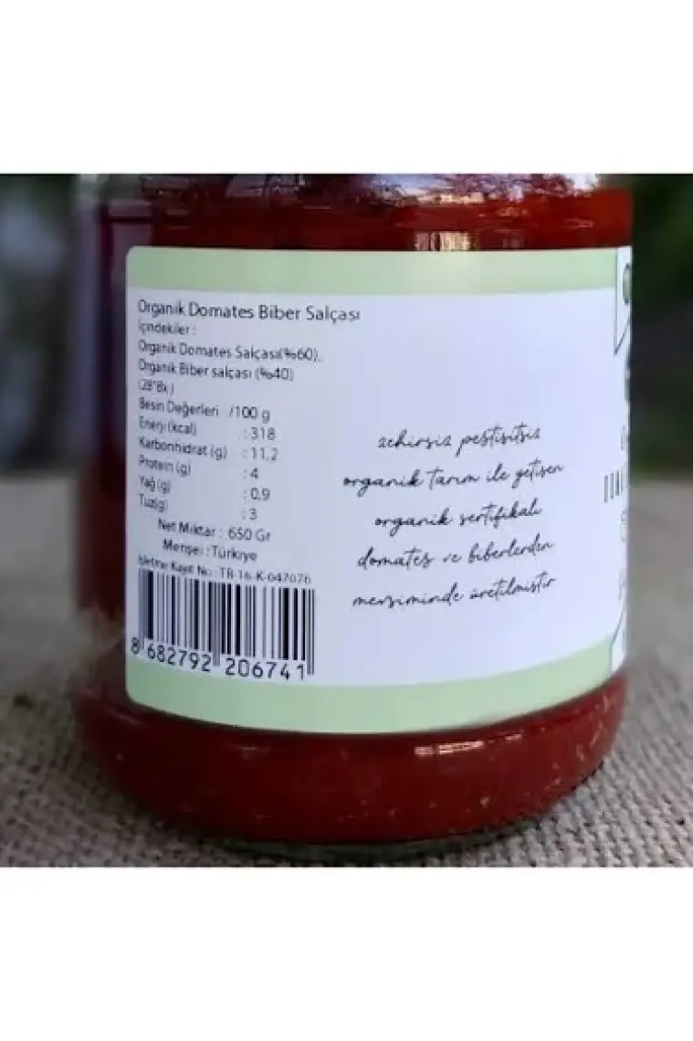 OG natural Organik Karışık Domates-Biber Salçası 650 Gr