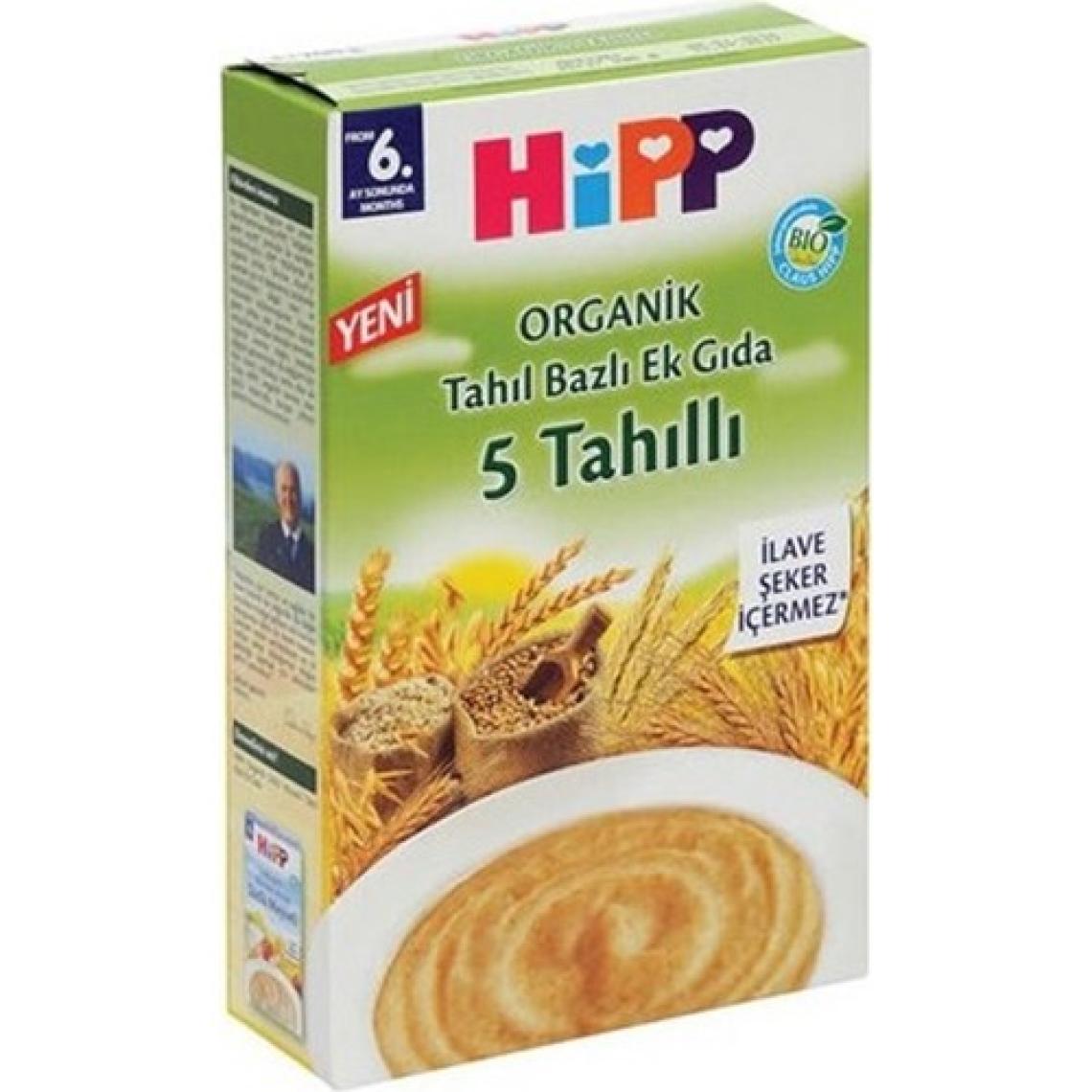 Hipp Kaşık Mamaları Organik Tahıl Bazlı Ek Gıda 5 Tahıllı 200 gr