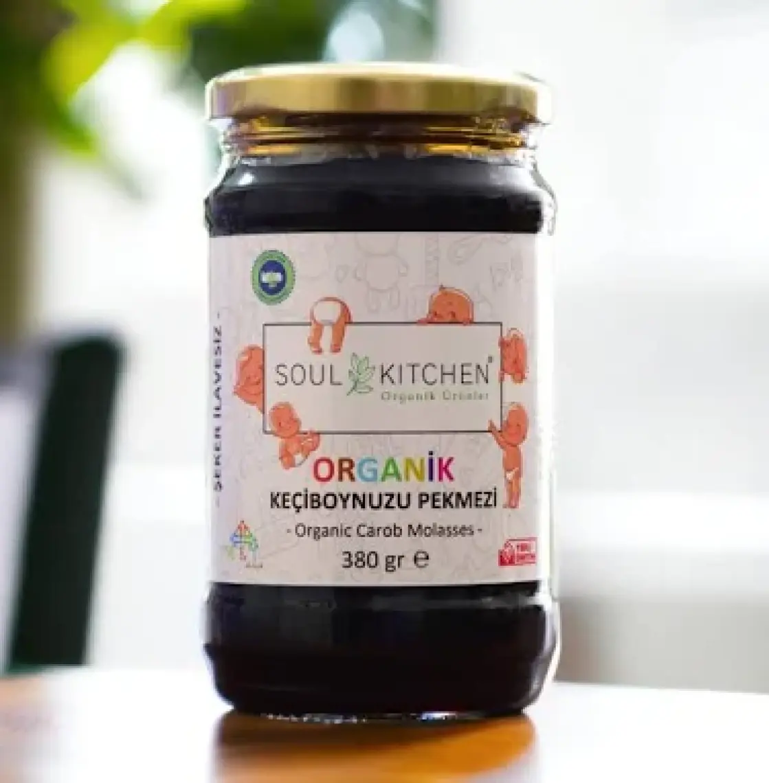 Soul Kitchen Organik Keçiboynuzu Pekmezi 380 gr (Soğuk Sıkım) (Şeker İlavesiz)