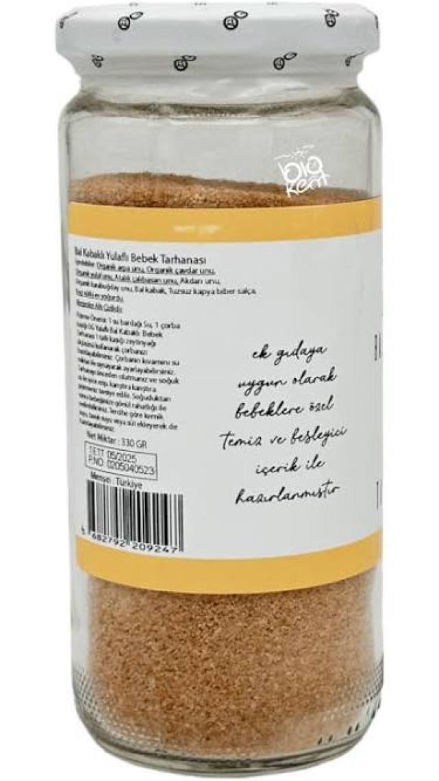 OG natural Yulaflı Bal Kabaklı Bebek Tarhanası +6 Ay 330 gr