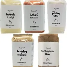 Ketbox Bebek Gıda Seti Yoğurtsuz Bebek Tarhanası,bebek Irmiği,tam Pirinç Unu,buğday Ruşeymi,keçiboynuzu Unu