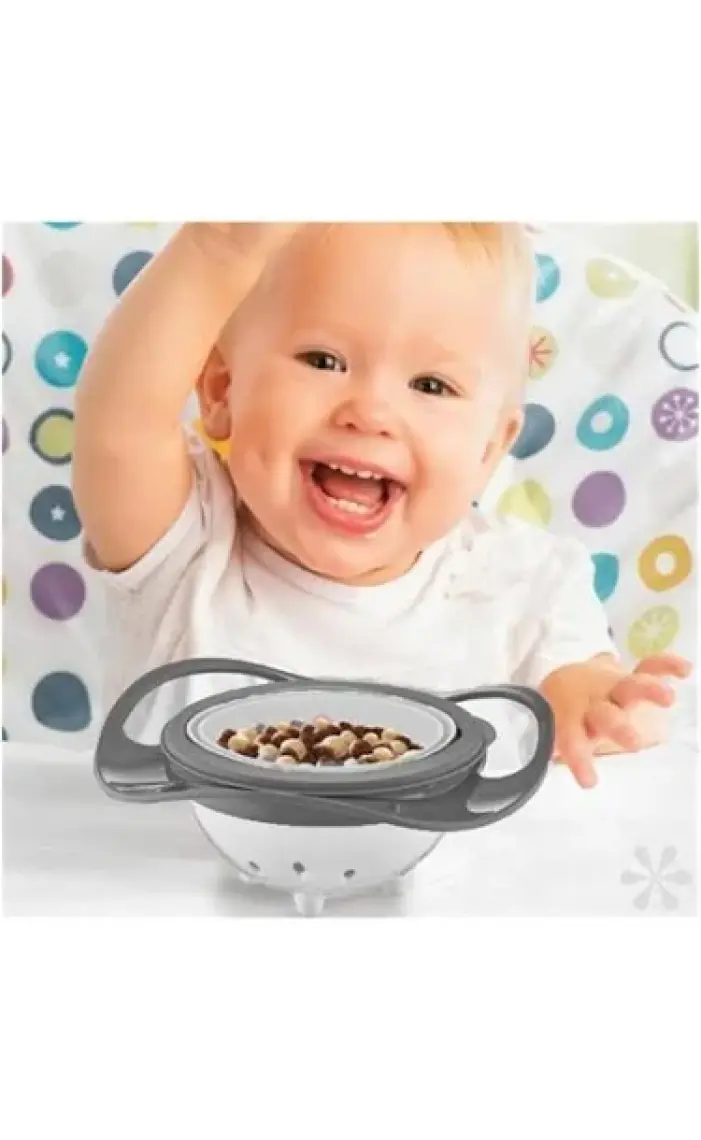 Babyjem Dökülmeyen Bebek Mama Tabağı - 360 Derece Döner Kapak, Bulaşık Makinesinde Yıkanabilir, Pembe, 6 Aydan İtibaren