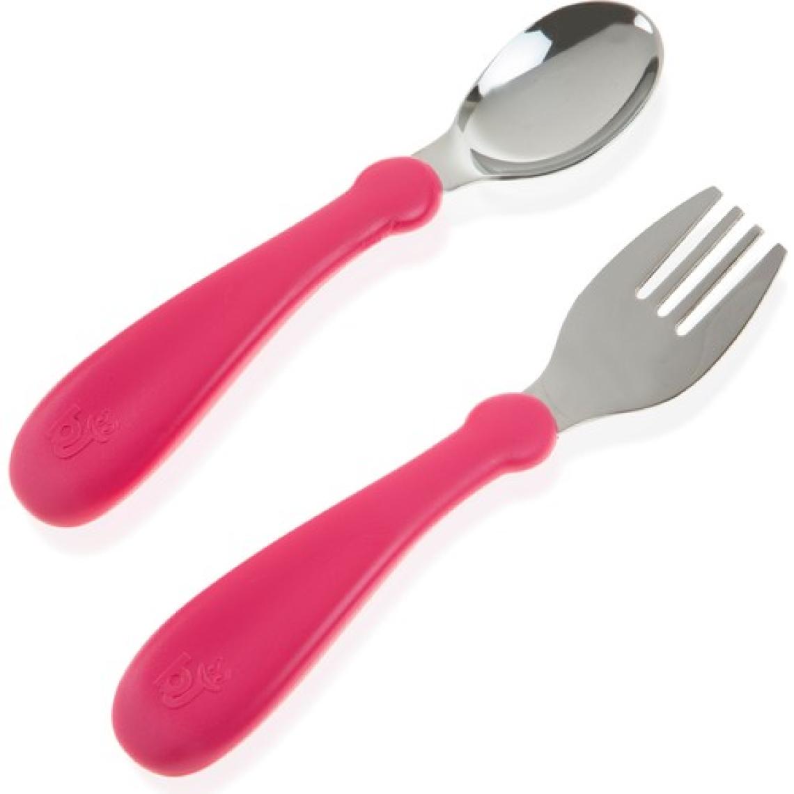Babyjem Paslanmaz Çelik Çatal Kaşık Seti Pembe