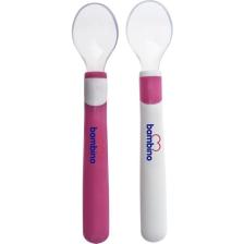 Bambino Silikon İkili Kaşık Pembe