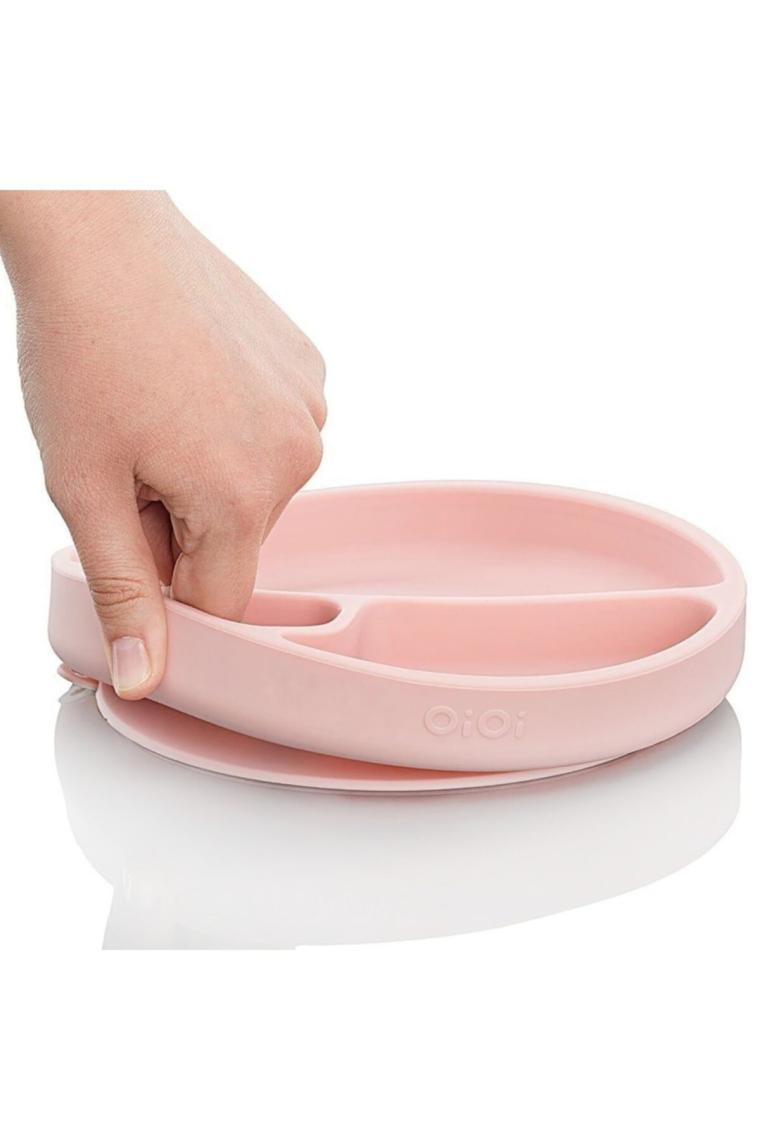 OİOİ Vakum Tabanlı Porsiyon Mama Tabağı Pembe