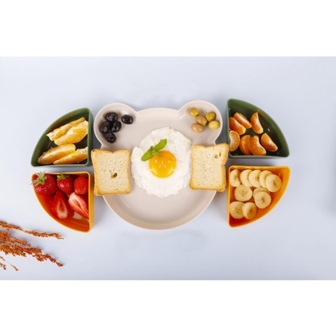 Alin Kitchen Ayıcık 4 Bölmeli Mama Tabağı