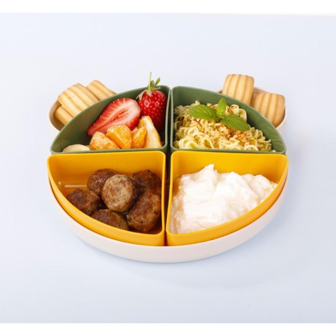 Alin Kitchen Ayıcık 4 Bölmeli Mama Tabağı