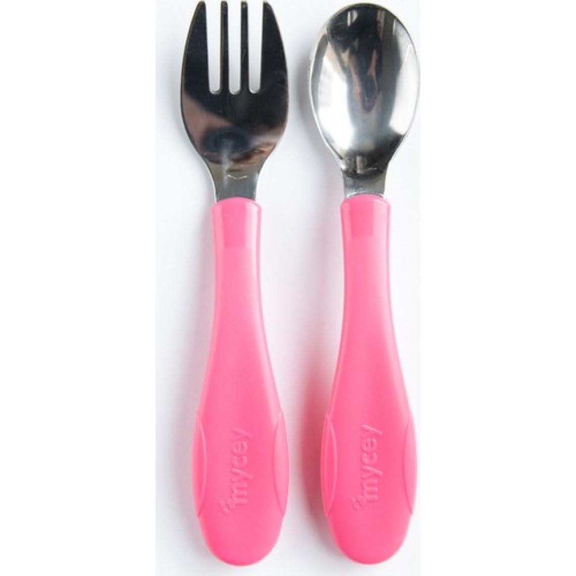 Mycey Paslanmaz Çelik Pembe Çatal Kaşık Seti