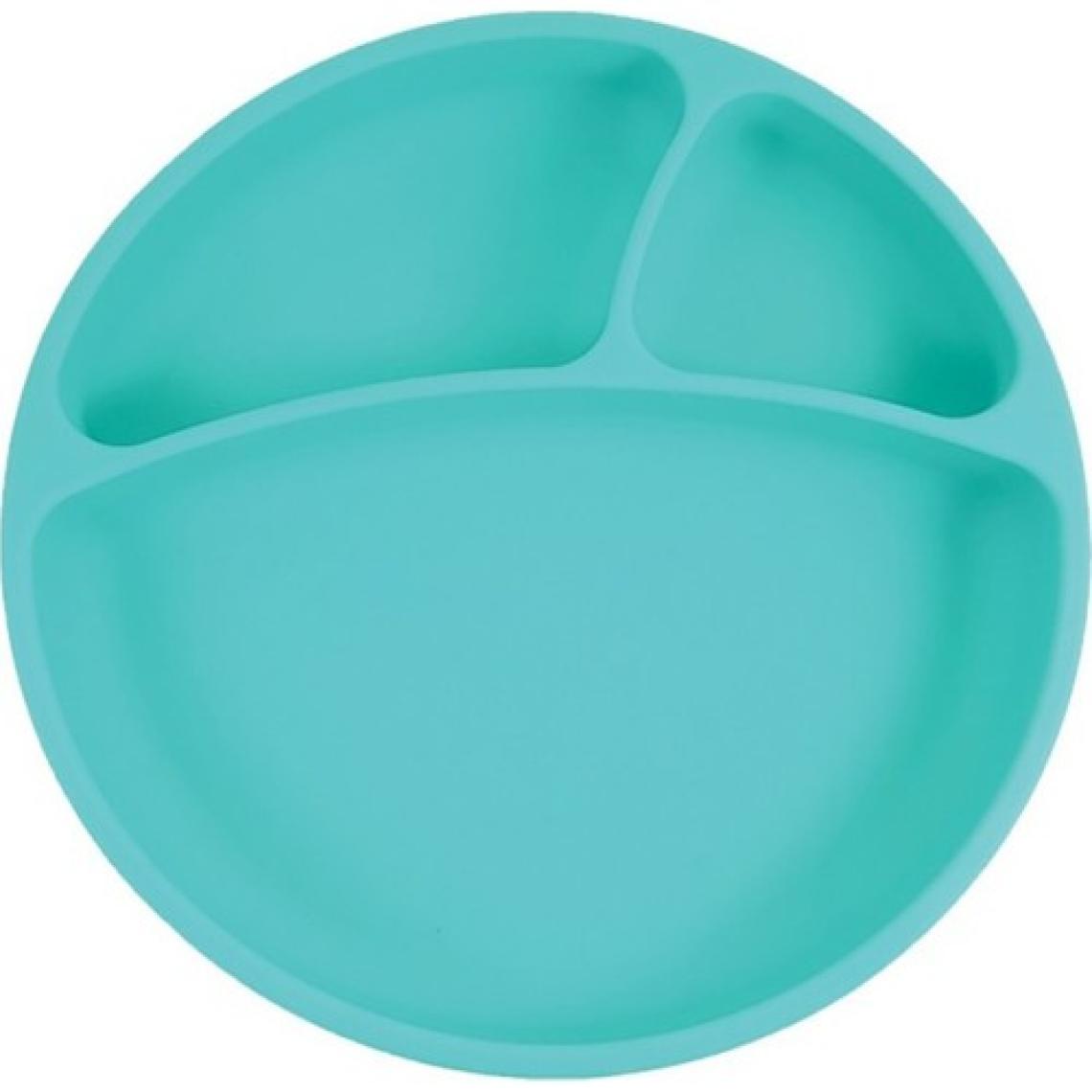 OiOi Porsiyon Vakum Tabanlı Silikon Tabak  - Aqua Green