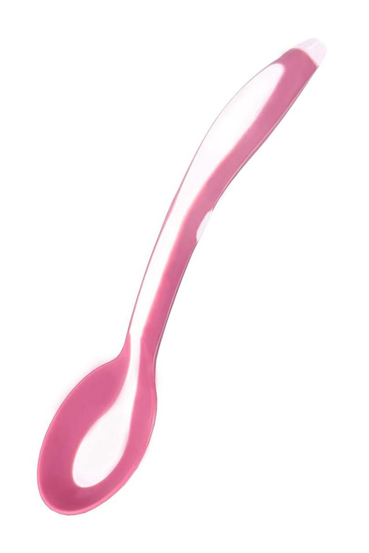 Taşıma Kutulu Mama Kaşığı - Yumuşak Uçlu - Pembe