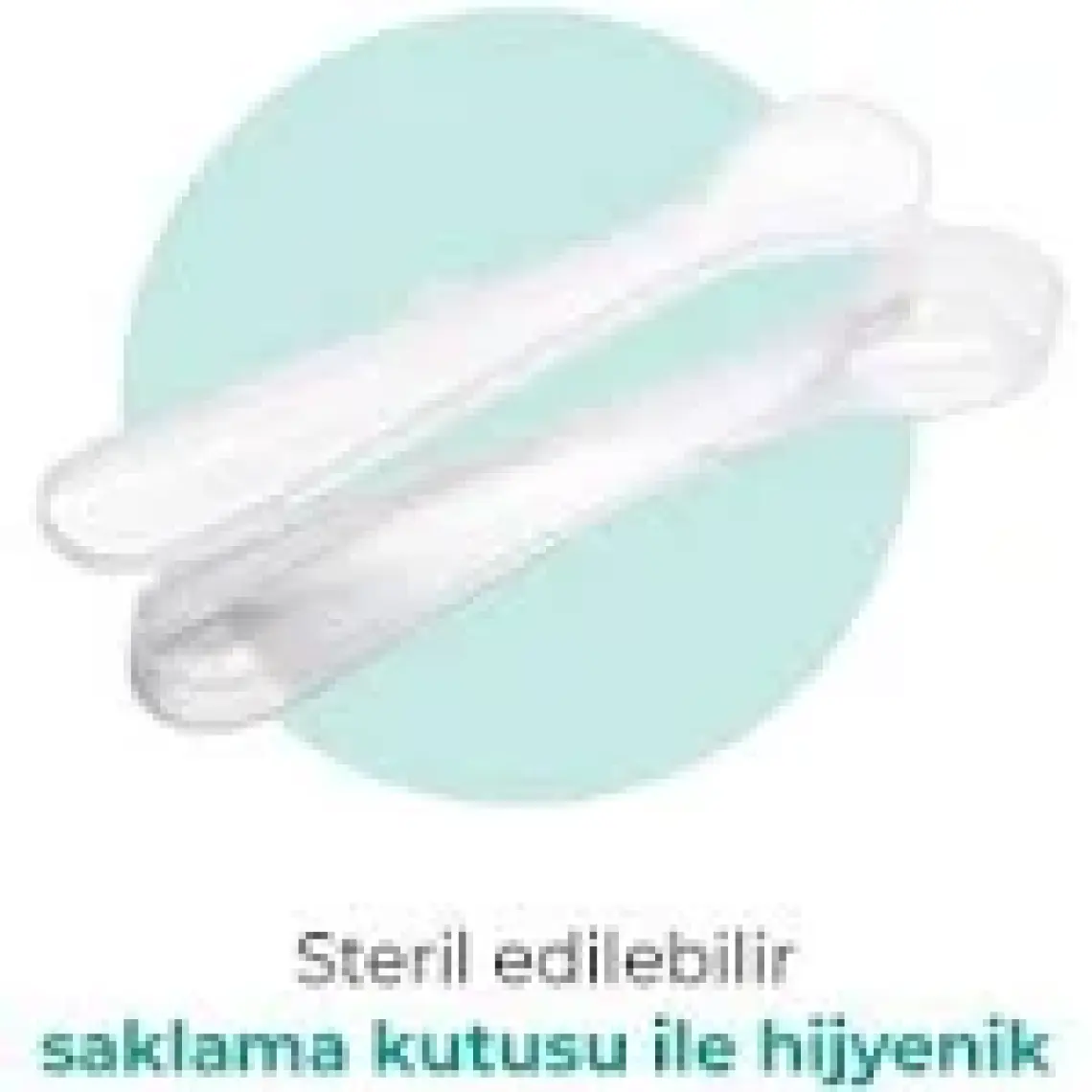 Mamajoo Ergonomik Beslenme Mama Kaşığı & Saklama Kutusu, Powder Blue, İkili Set