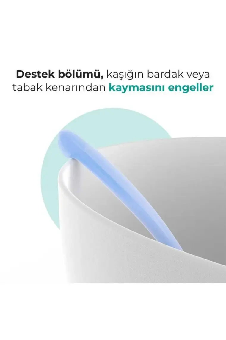 Mamajoo Ergonomik Beslenme Mama Kaşığı & Saklama Kutusu, Powder Blue, İkili Set