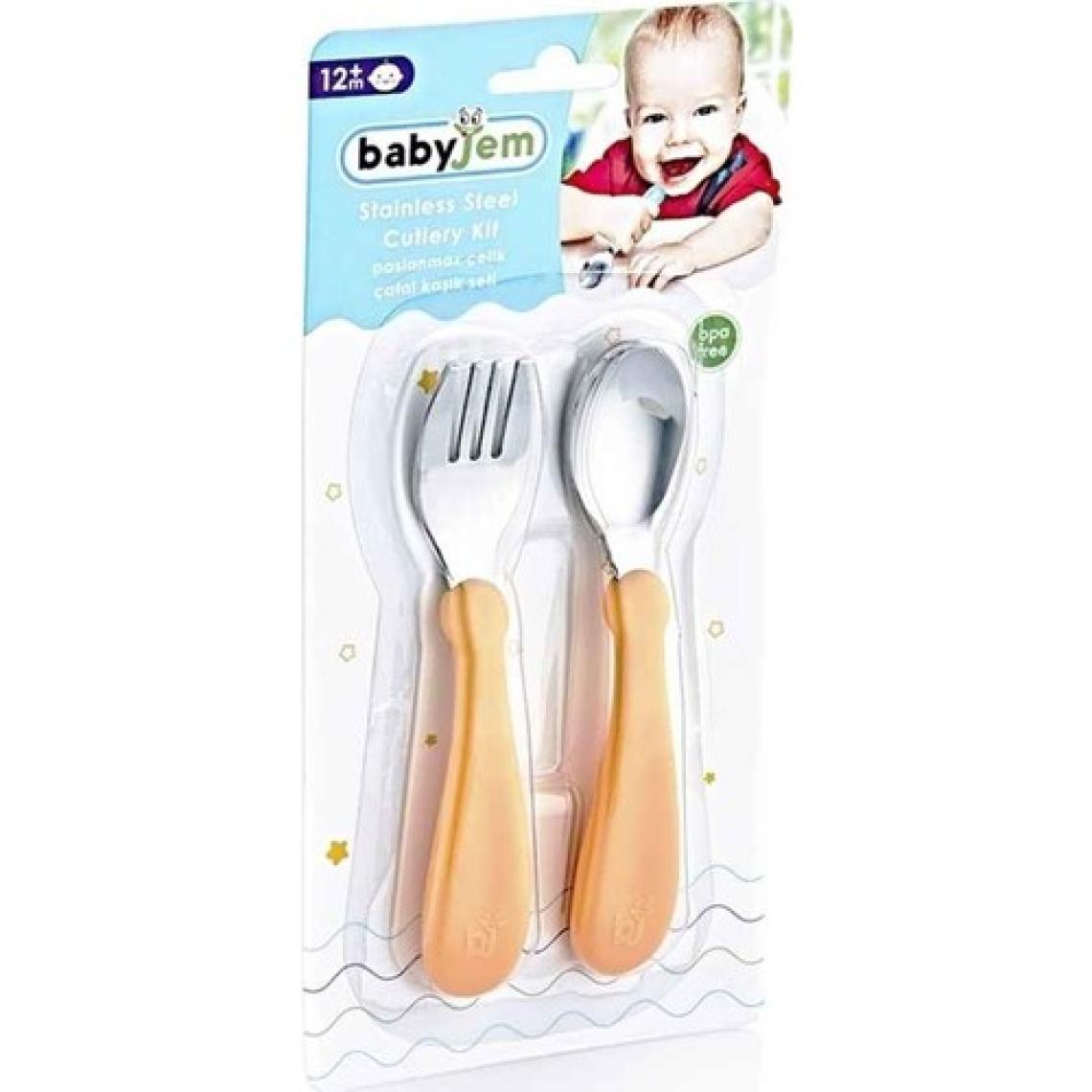 Babyjem Paslanmaz Çelik Somon Çatal Kaşık Seti
