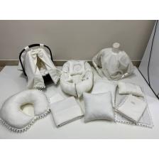 Buse Baby Home Pembe , Pikeli ve Ponponlu, Babynest/ana Kucağı/anne Yanı