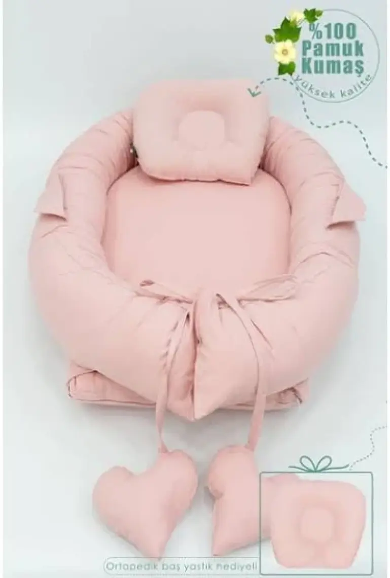 mordesign Babynest Ortopedik Bebek Yatağı, Anne Yanı Bebek Yatağı, Ergonomik Tasarım, Morremix Serisi