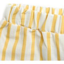HelloBaby HelloBaby Basic Kız Bebek Sarı Çizgili Bermuda Şort Kız Bebek