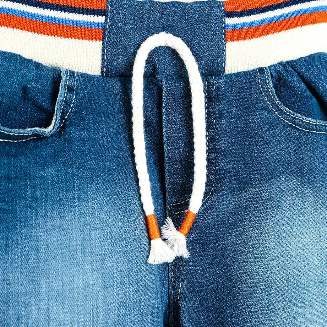 HelloBaby Basic Erkek Bebek Lastikli Denim Şort Erkek Bebek