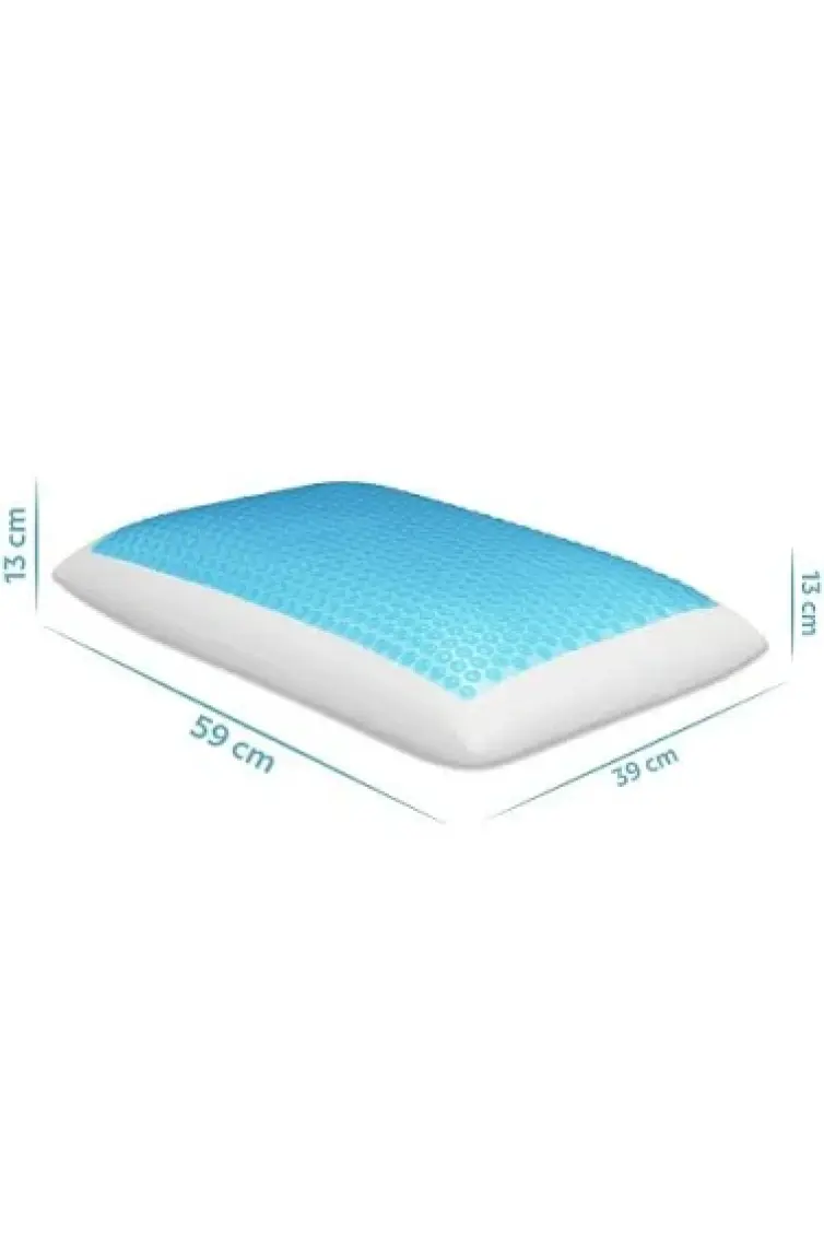 Evva Terletmeyen Ortopedik Yastık Serinleten Visco Yastık Jelli Yastık 59x39x13cm