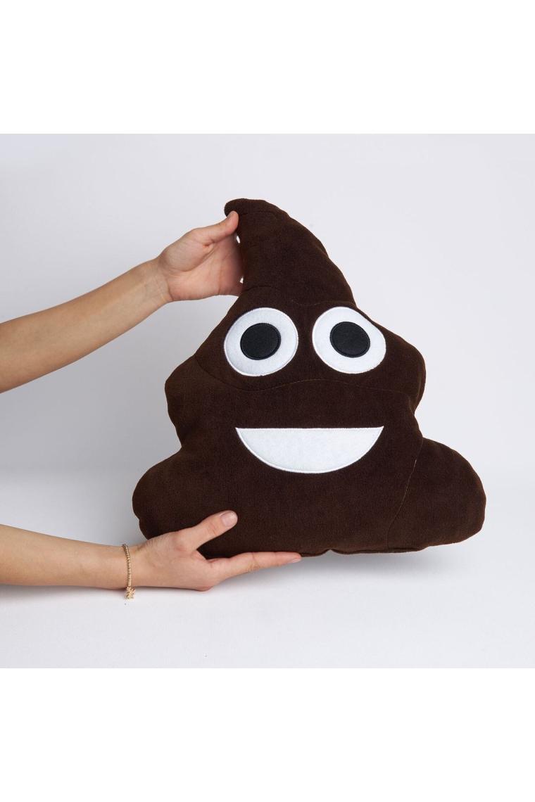 Emoji Yastık - Gülen Kaka Yastık - Poo Emojili Sevimli Peluş Yastık