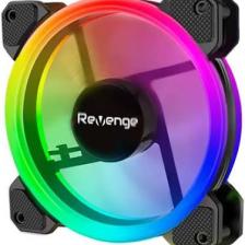 Revenge RV-400 12CM Sabit Yanan Siyah Rainbow Kasa Fanı Molex Bağlantılı LED Bilgisayar Fanı Revenge Uyumlu