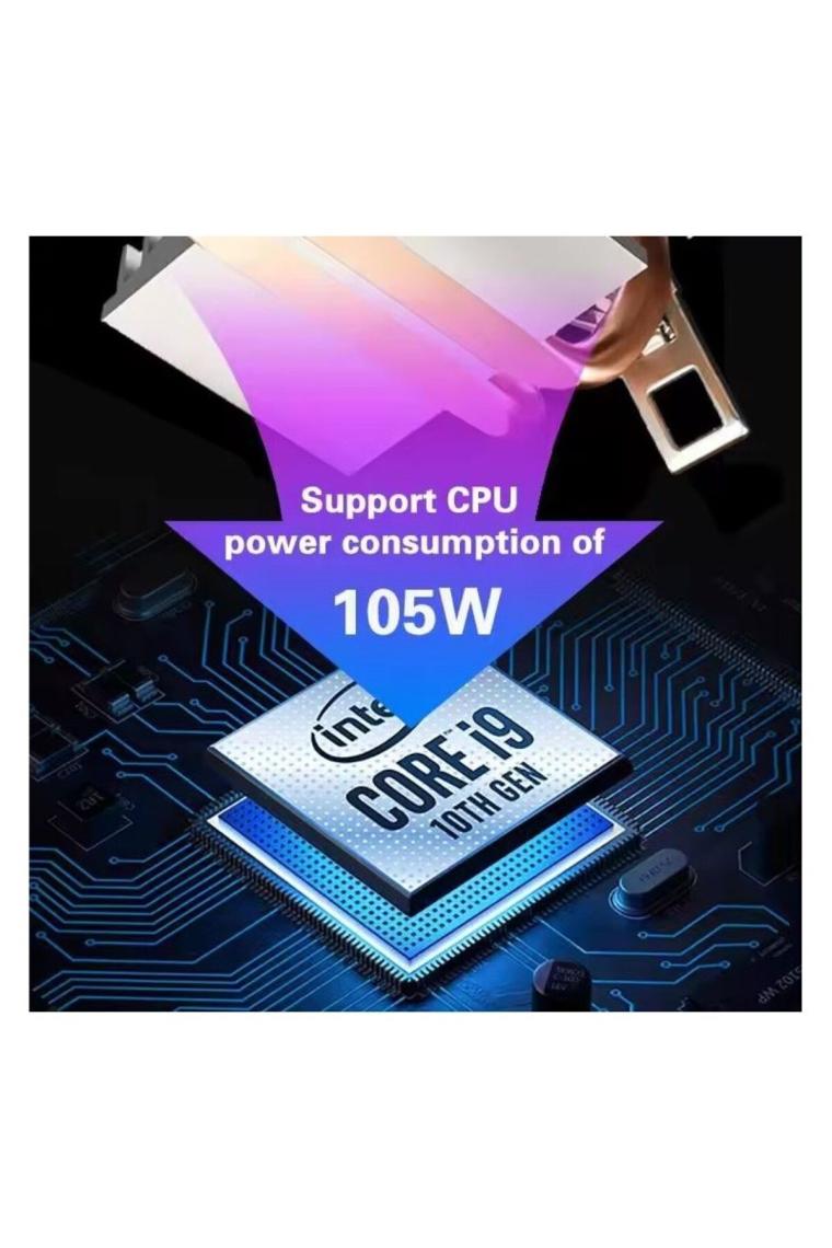 Strong M2-Pro 9cm Rainbow 2 Bakır Borulu 105W Tdp Intel/amd Kule Tipi Işlemci Cpu Fan