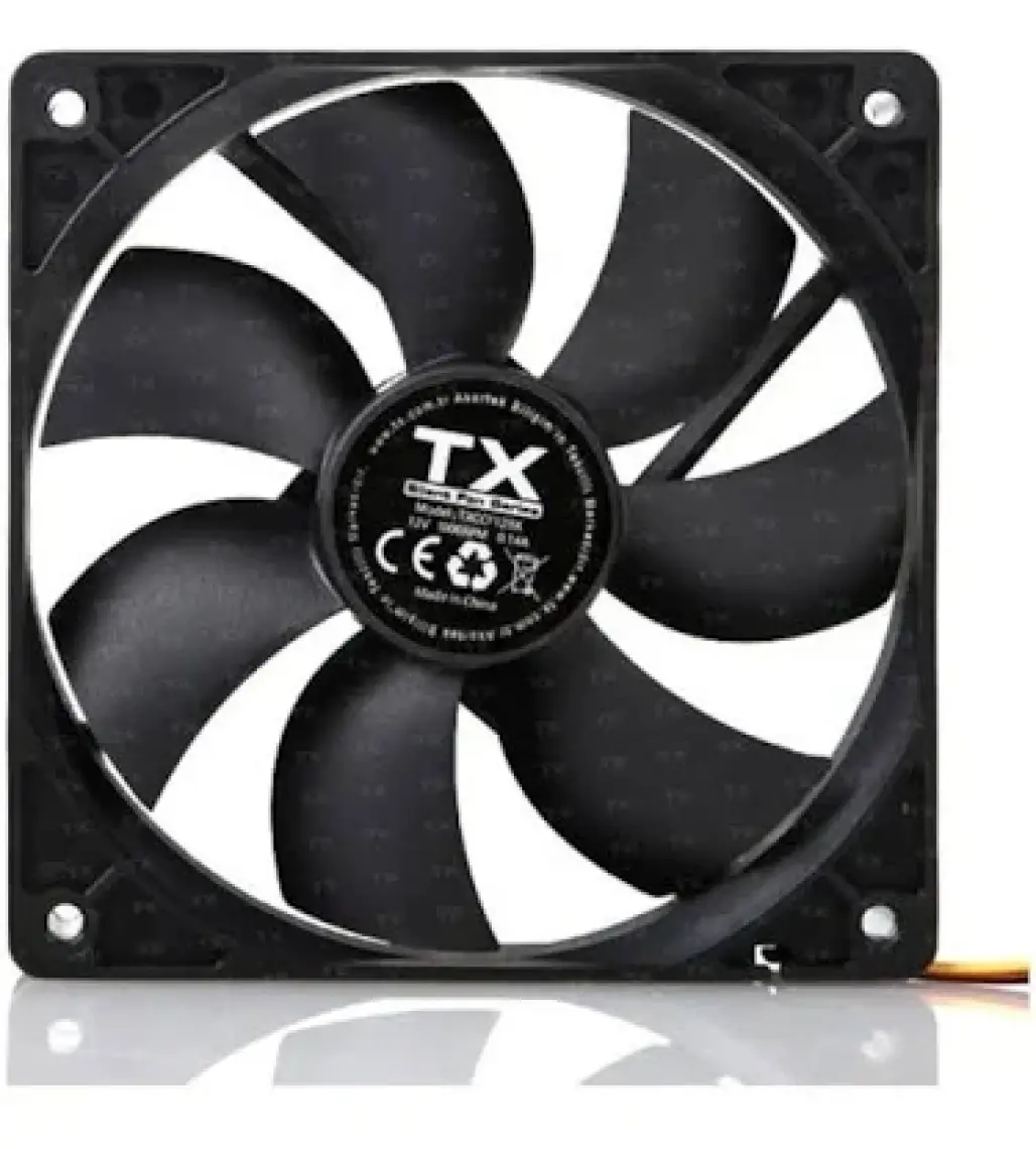 TX 12 cm Sessiz Siyah Kasa Fanı (TXCCF12BK)