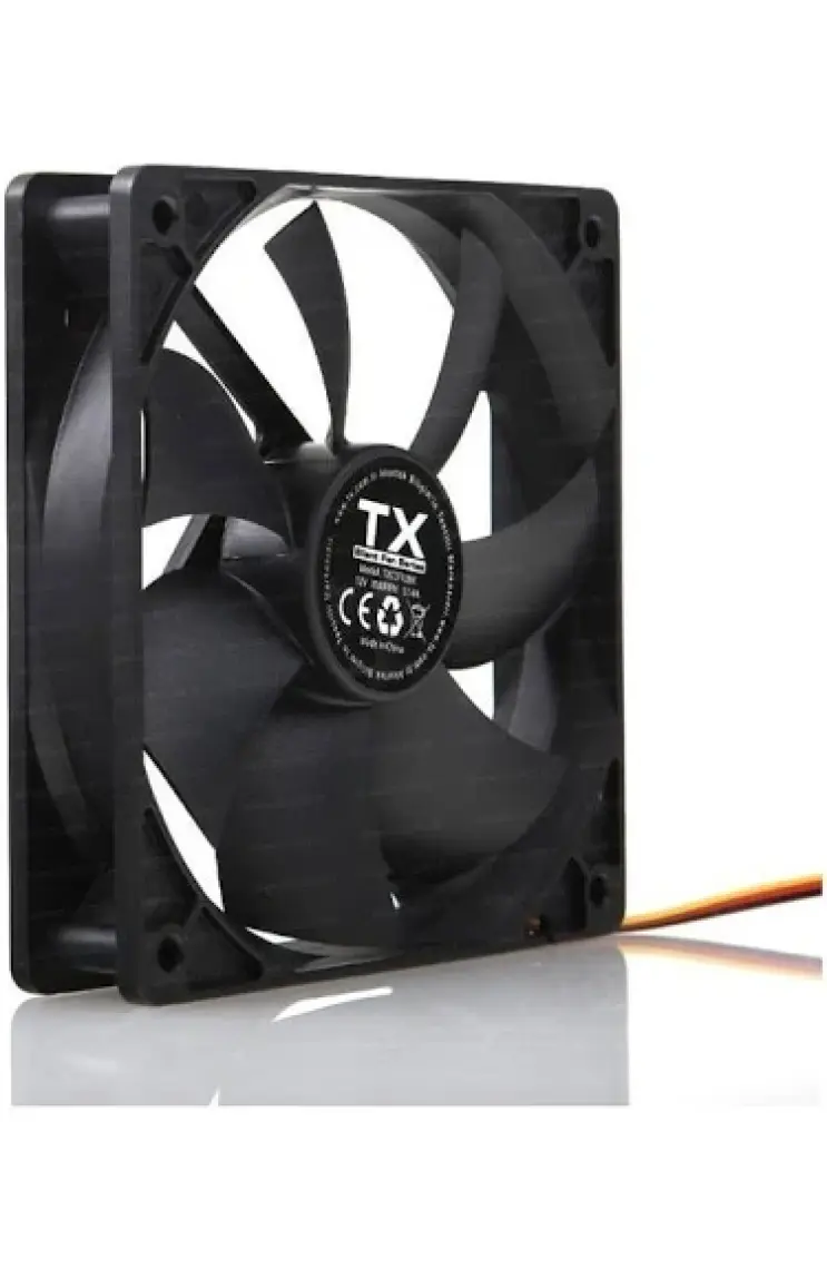 TX 12 cm Sessiz Siyah Kasa Fanı (TXCCF12BK)