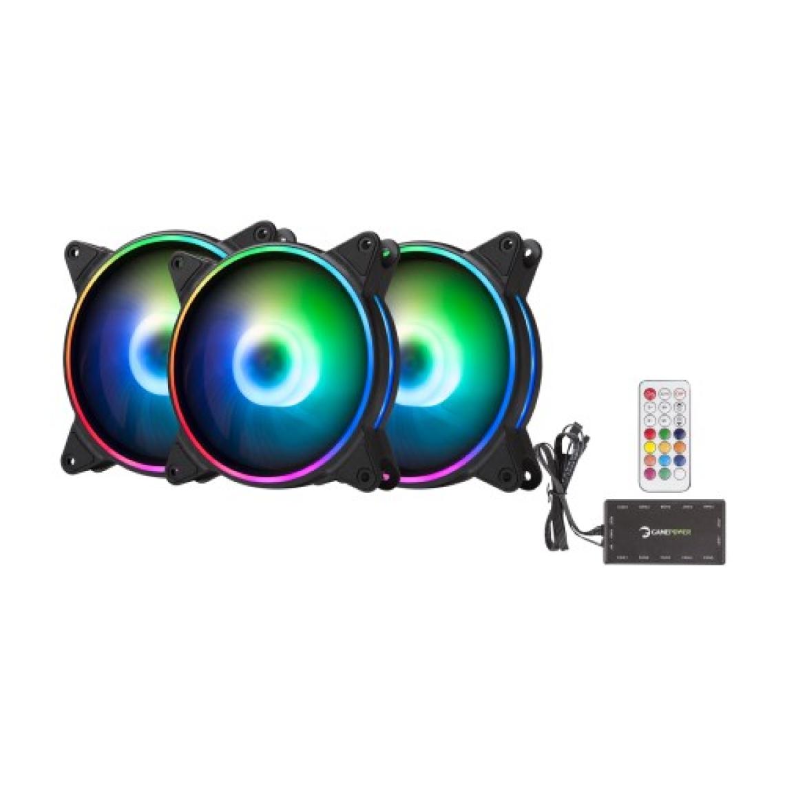 GamePower Air Turbine ARGB/RGB 3x12cm Fan Set Kit
