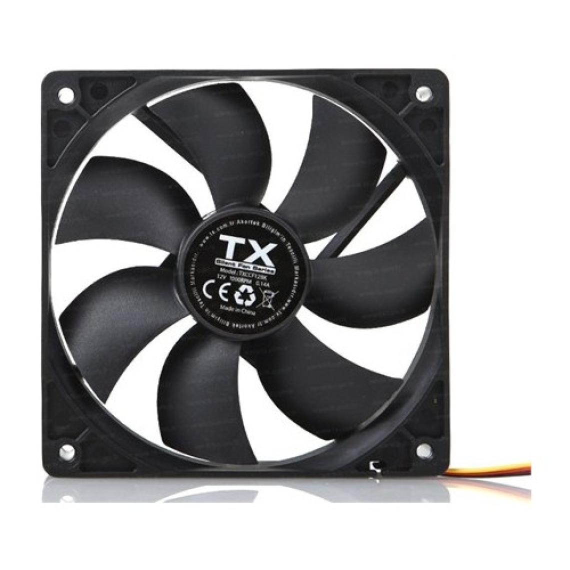 TX 12 cm Sessiz Siyah Kasa Fanı (TXCCF12BK)