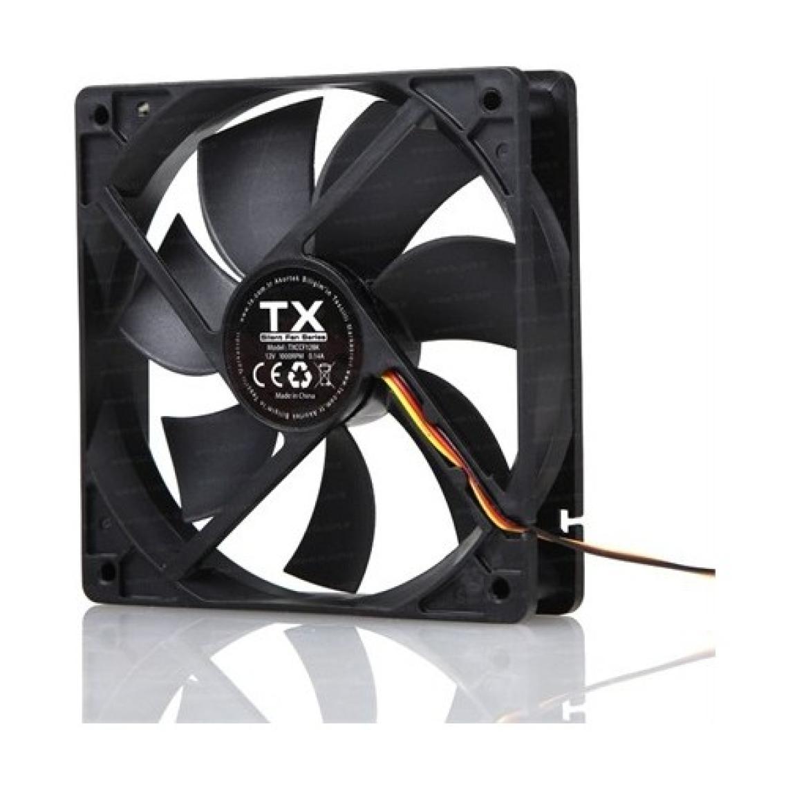 TX 12 cm Sessiz Siyah Kasa Fanı (TXCCF12BK)
