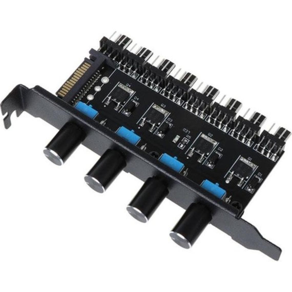 Keepro 8 kanal 4 pin PC fan çoklayıcı düğmeli hız kontrol cihazı
