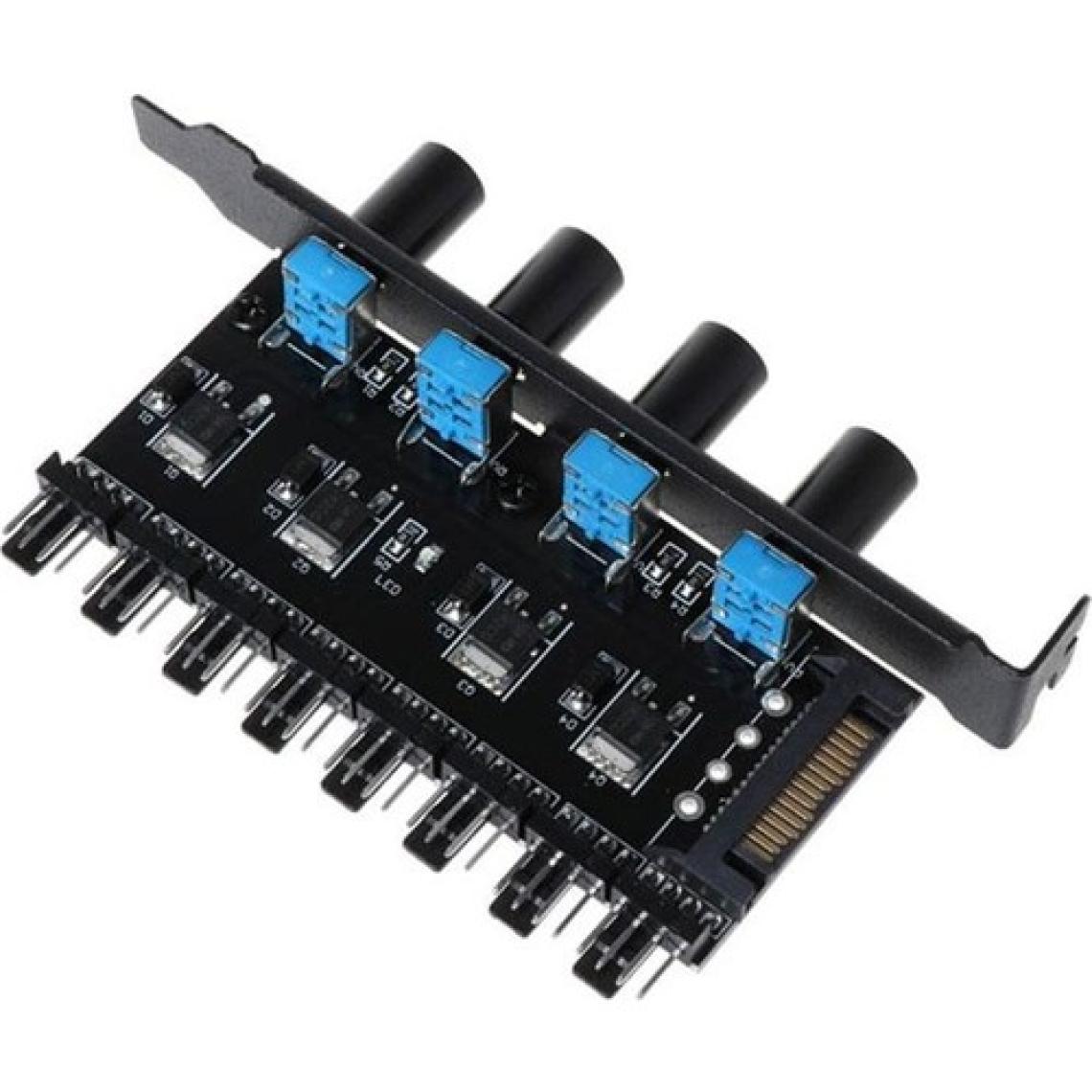 Keepro 8 kanal 4 pin PC fan çoklayıcı düğmeli hız kontrol cihazı