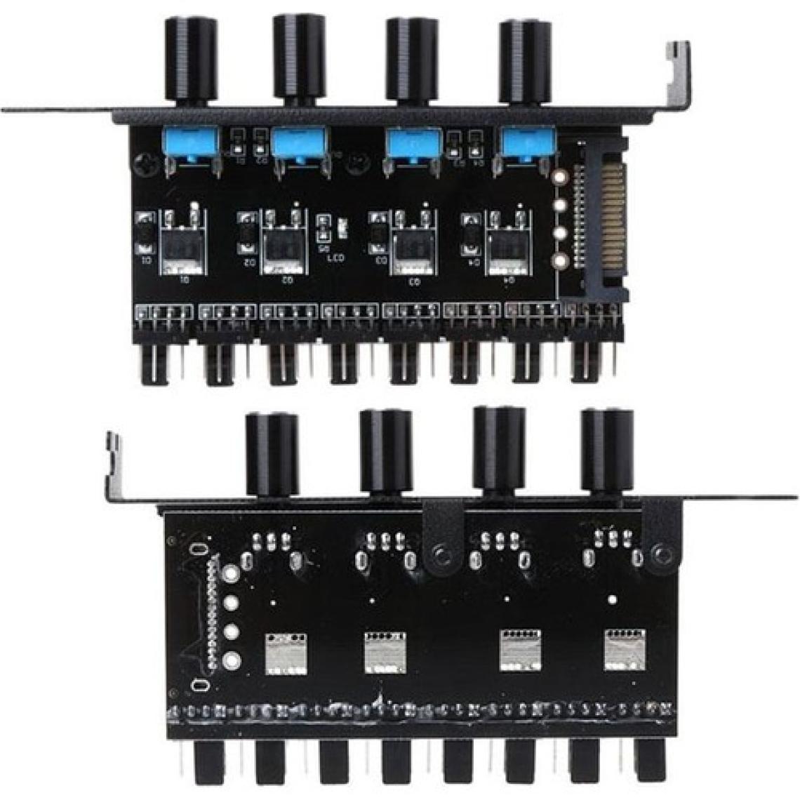 Keepro 8 kanal 4 pin PC fan çoklayıcı düğmeli hız kontrol cihazı
