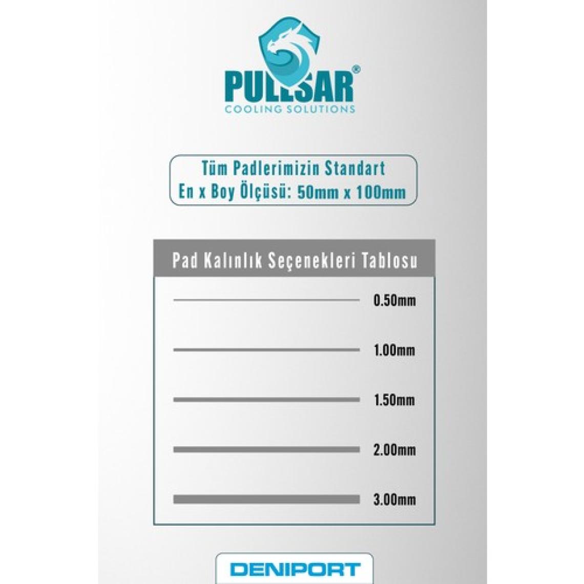 Pullsar Thermopad One - 100x50 mm | 2,00 mm Kalınlık | 8 W/m-K İletkenlik ile Oyununuzu Soğutmanın Yeni Yolu!