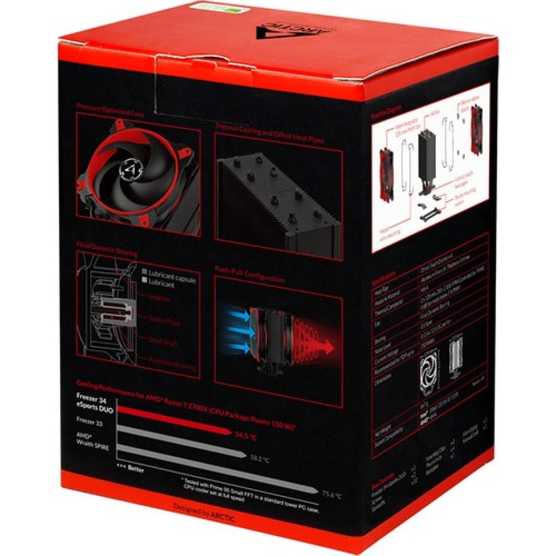 Arctic Freezer 34 Esports DUO Kırmızı CPU Soğutucu (AR-ACFRE00060A)