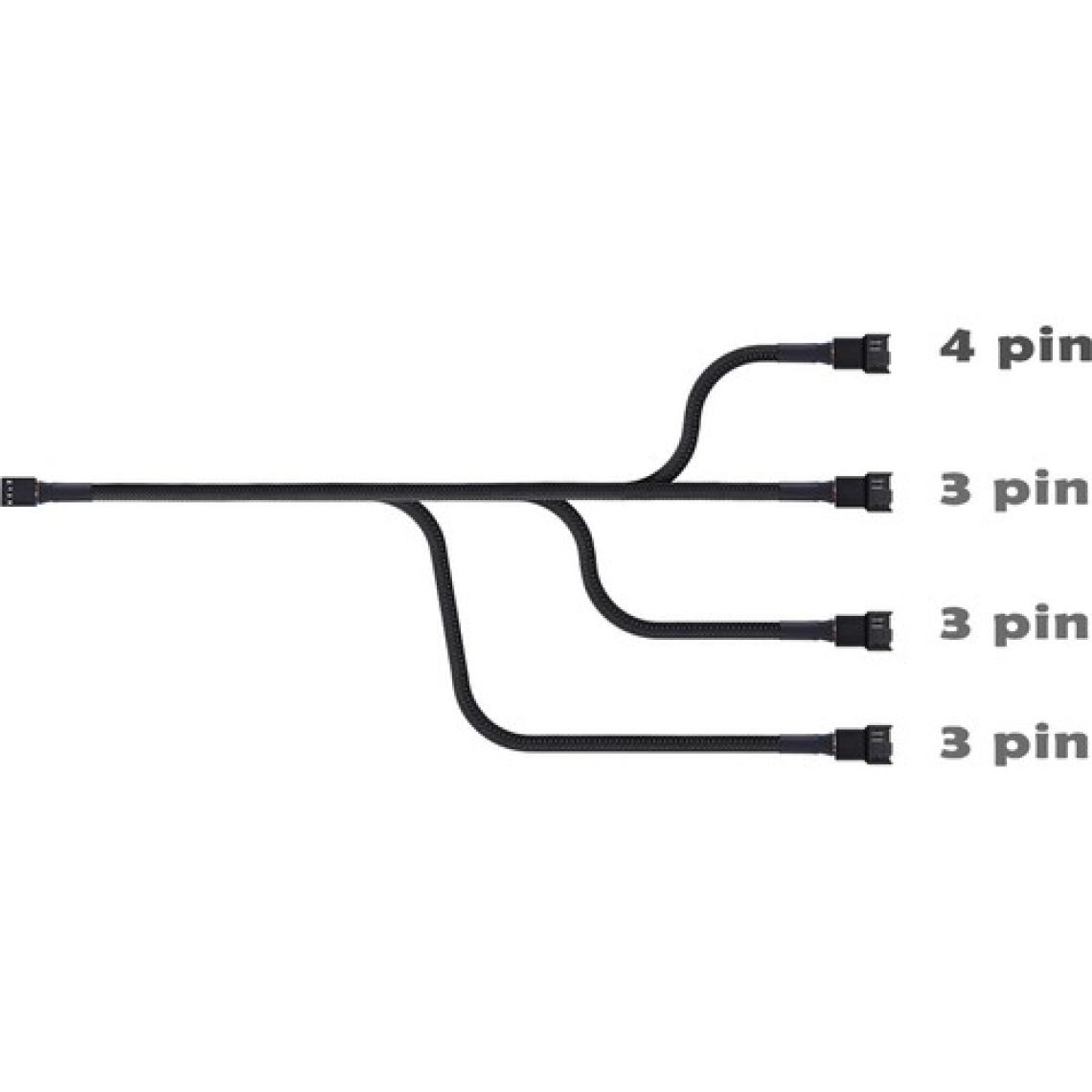 4 Pin Pwm Fan Kontrol Kablosu 4p Dişi 3+3+3+4p Erkek 4pinli Fan Uzatma Fan Çoklayıcı Pwm Kablo