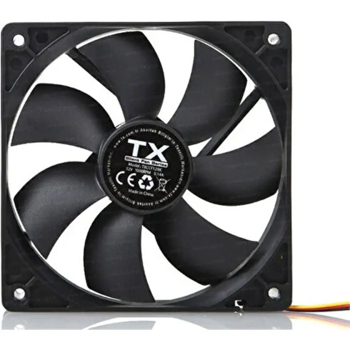 TX 12 cm Sessiz Siyah Kasa Fanı (TXCCF12BK)