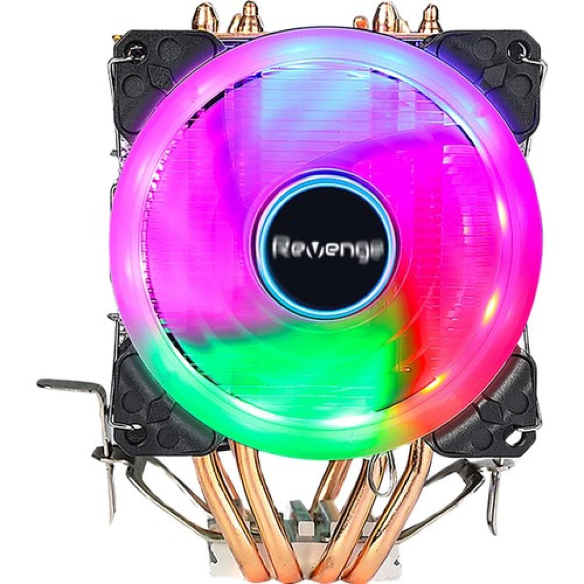 Revenge Cold Frost 603 Kule Tipi 3 Fanlı Rainbow Gaming Işlemci Fanı 6 Bakır Kanallı Cpu Fan Soğutma Sistemi