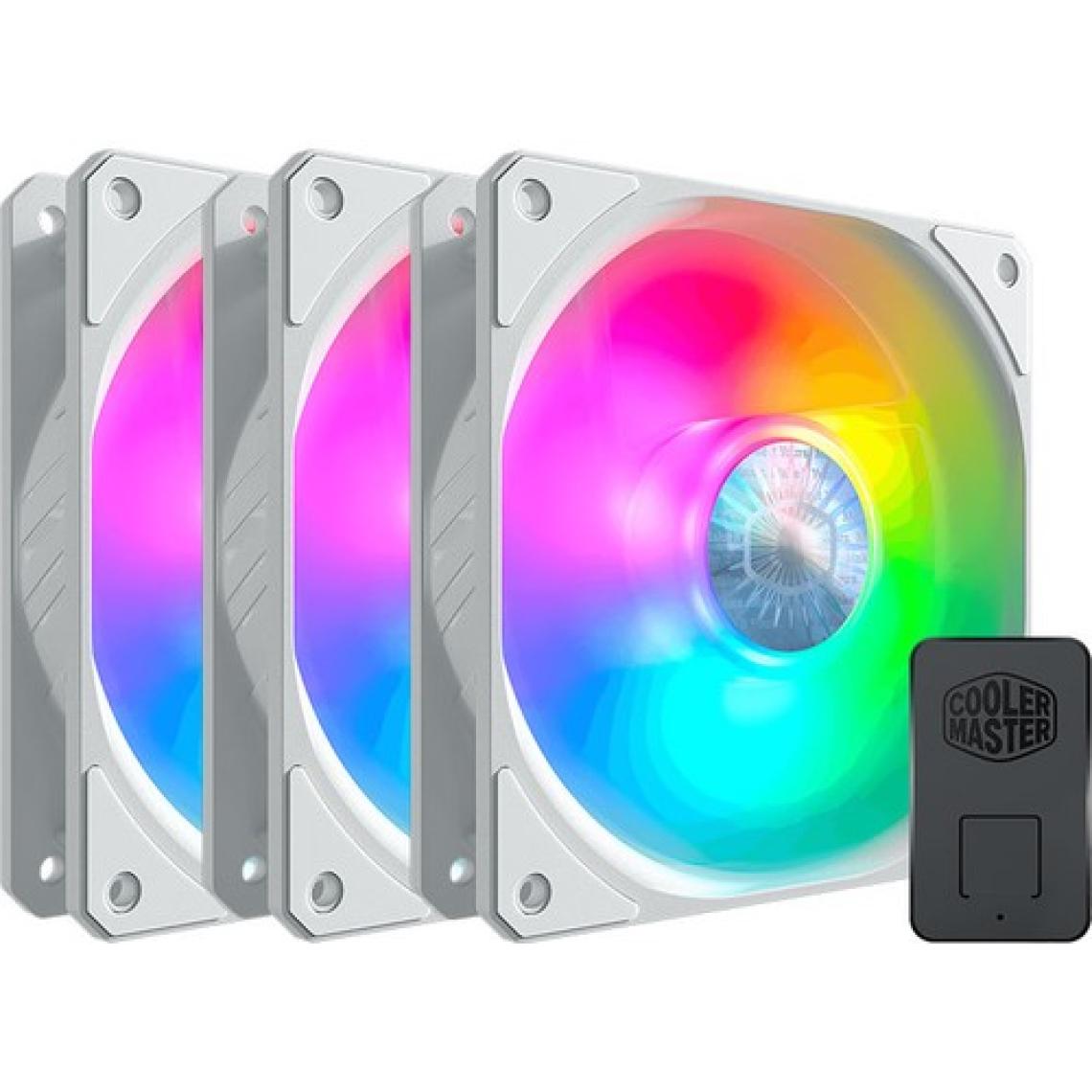 Coolermaster Masterfan Sickleflow White 120MM Argb Ledli 3X120MM Kasa Fan Kiti  MFX-B2DW-183PA-R1