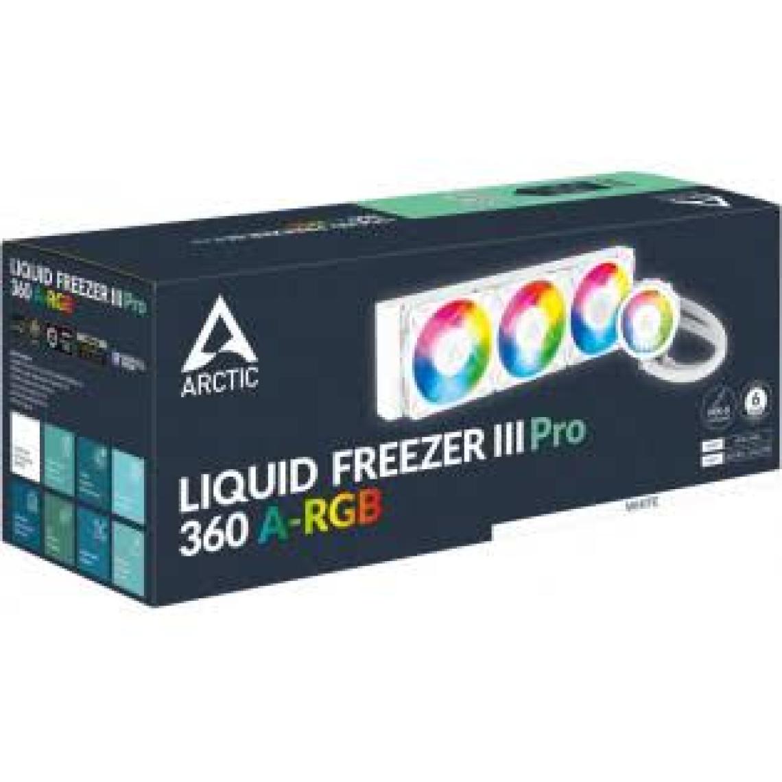 Arctic Liquid Freezer Iıı Pro 360 A-Rgb White Intel / Amd Uyumlu, 360MM Radyatörlü, 3X12CM P12 Pro A-Rgb Pwm Fanlı, Sıvı Işlemci Soğutucu Beyaz (ACFRE00188A)