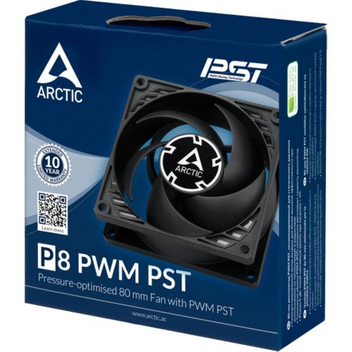 Arctic P8 Pwm Pst 8 cm Siyah Kanatlı 3000RPM Kasa Fanı (AR-ACFAN00150A)