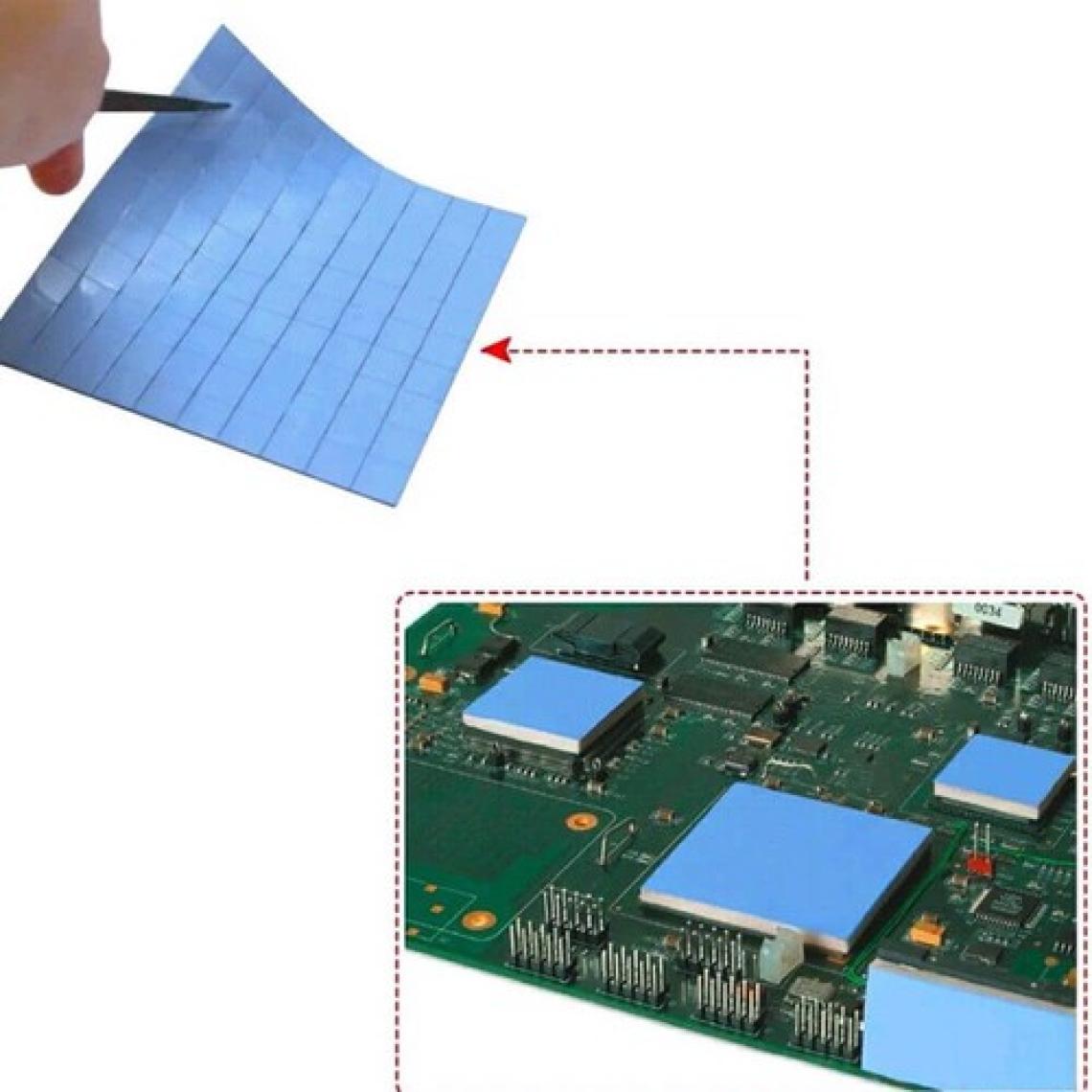 Wozlo 0.5MM*100*100MM Chipset Soğutucu Termal Pad Ped 10*10MM Kesilmiş