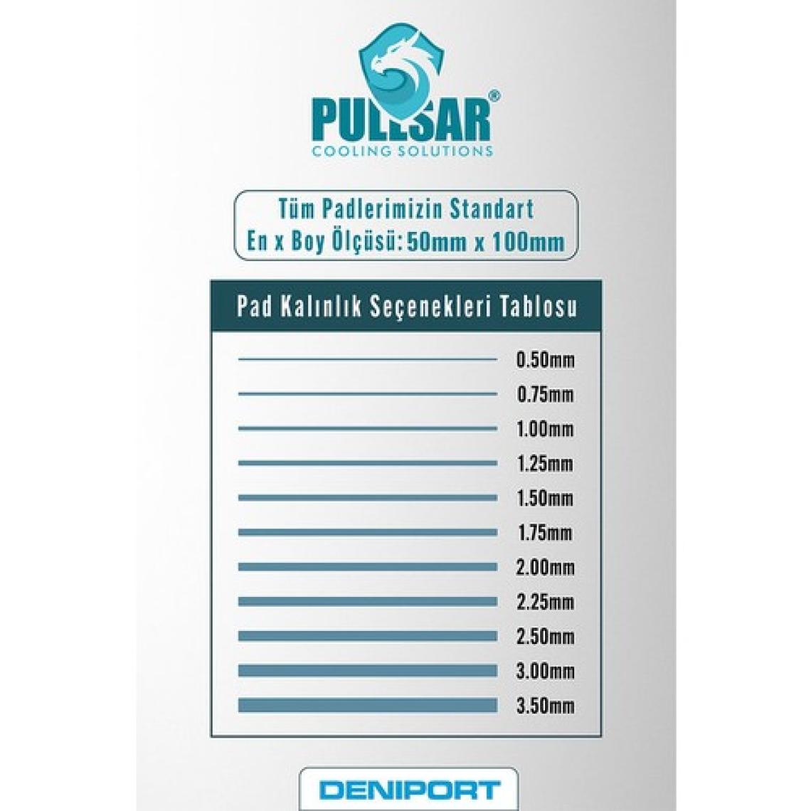 Pullsar Ice Dragon® Thermal/Termal Pad - 100x50 mm | 3,50 mm Kalınlık | 17.0 W/m-K İletkenlik ile Maksimum Soğutma Gücü!