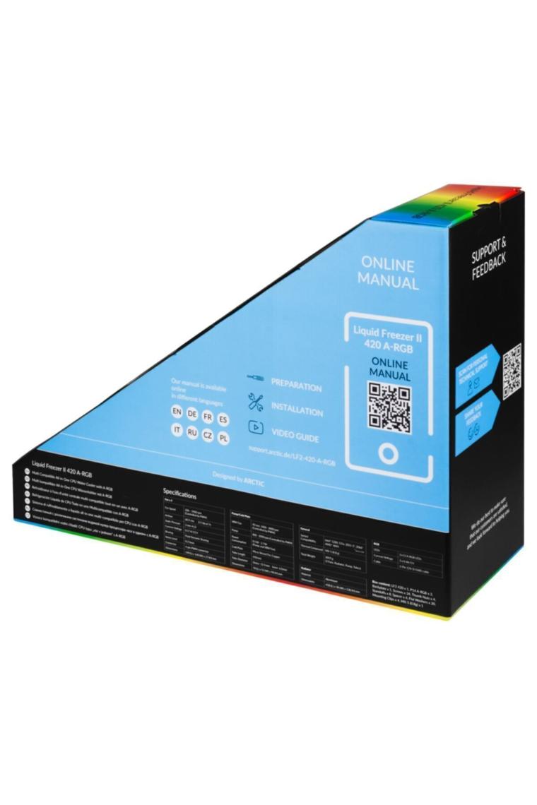 Arctic Liquid Freezer Iı - 420 A-Rgb Intel / Amd Uyumlu, 420MM Radyatörlü, 3X14CM P14 Pwm Fanlı, Sıvı Işlemci Soğutucu (LGA1700 Kit Dahil) (AR-ACFRE00109A)