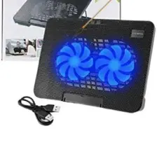 Revenge N99 Çift Fanlı Laptop Soğutucu Mavi LED Işıklı Ayarlanabilir Dizüstü Notebook Bilgisayar Stand 17" Uyumlu