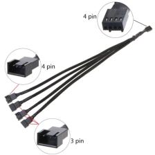 Alfais 4987 4 Pin Fan Çoklayıcı Y Pwm Çoklayıcı Splitter Kablosu 4 Port