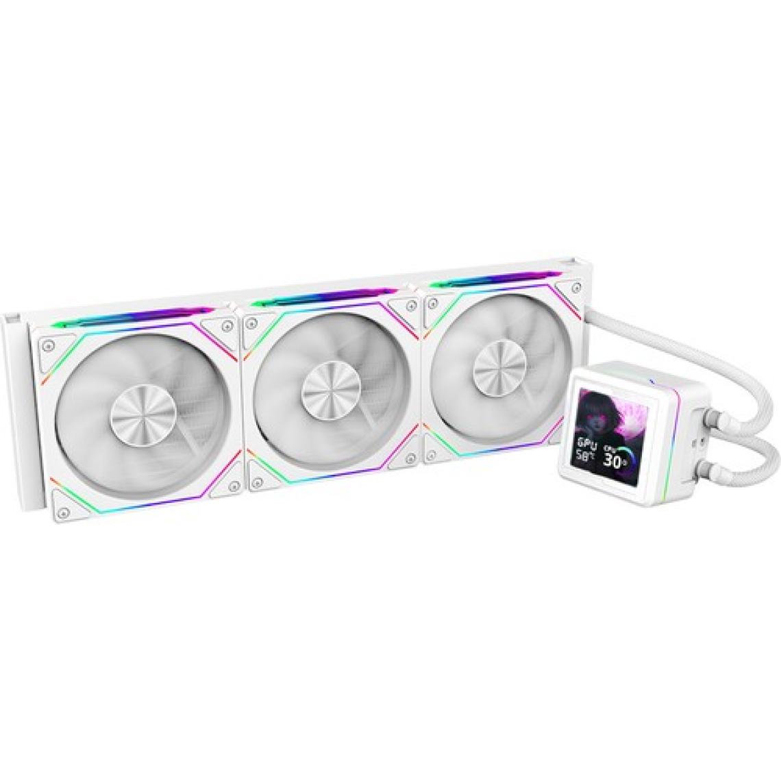 Dragos Aquaforge 360 Intel-Amd 360MM LCD Ekranlı Argb Beyaz Sıvı Soğutucu