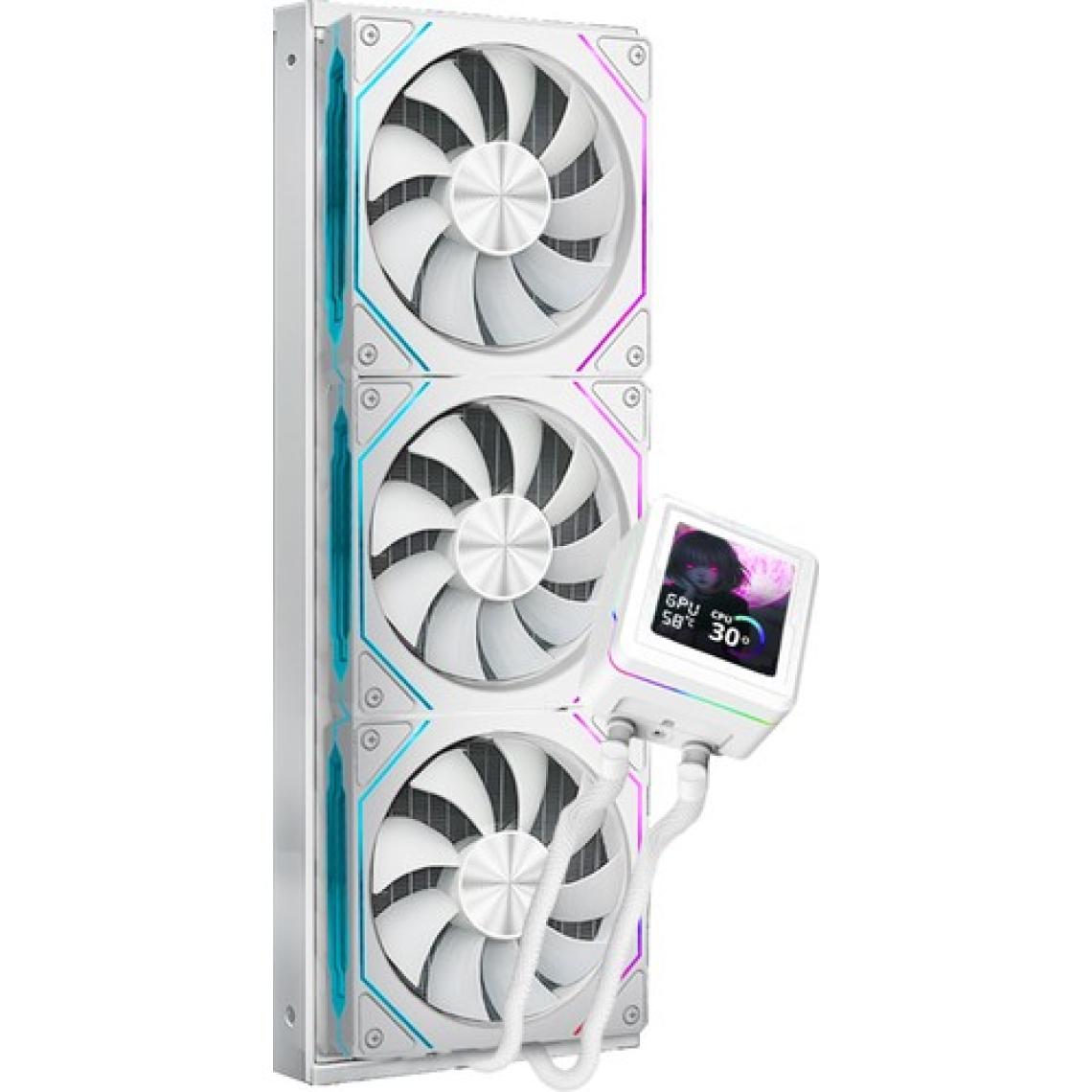 Dragos Aquaforge 360 Intel-Amd 360MM LCD Ekranlı Argb Beyaz Sıvı Soğutucu