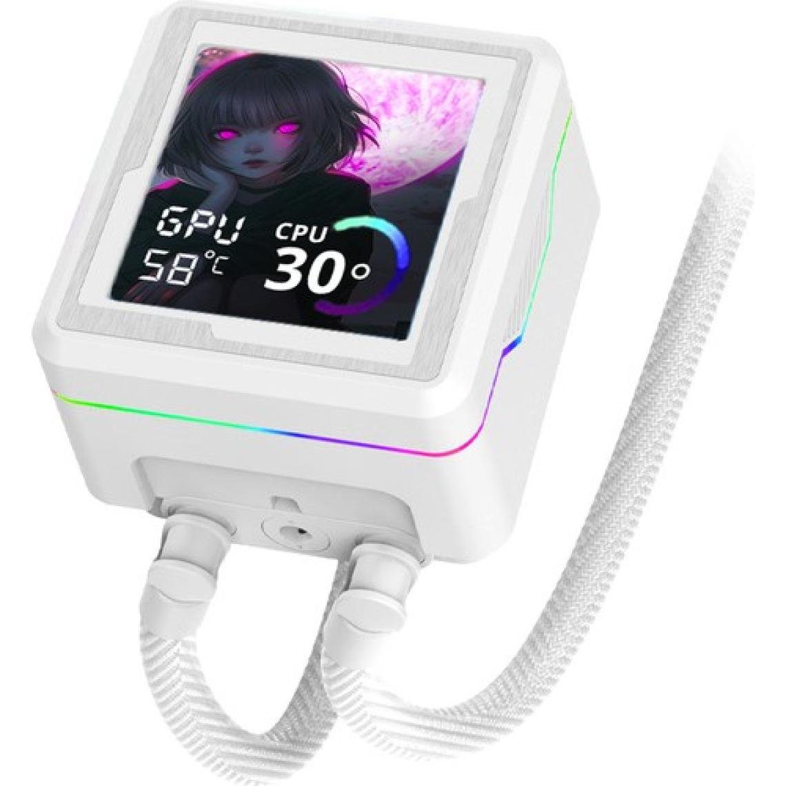 Dragos Aquaforge 360 Intel-Amd 360MM LCD Ekranlı Argb Beyaz Sıvı Soğutucu